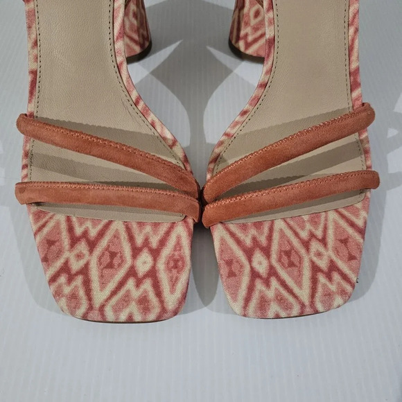 NEW Sam Edelman Kia Heel Size 11 Terracotta Pink Suede Block Strappy - Picture 5 of 13